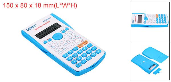 PATIKIL 関数電卓 2ライン 標準工学計算機 240機能付き 12桁 LCDディスプレイ 数学電卓 オフィス用 ビジネス ブルー