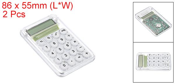 PATIKIL デスクトップ電卓 2個 大型8桁 LCDディスプレイ ミニポケット携帯用 卓上電卓標準機能 ホーム オフィス用 スタイル1 ホワイト