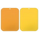 uxcell 食器乾燥マットセット 2個 30 x 23cm シリコン製 再利用可能 ドレインパッド 耐熱性 キッチンカウンター用 冷蔵庫の引き出し オレンジ ...