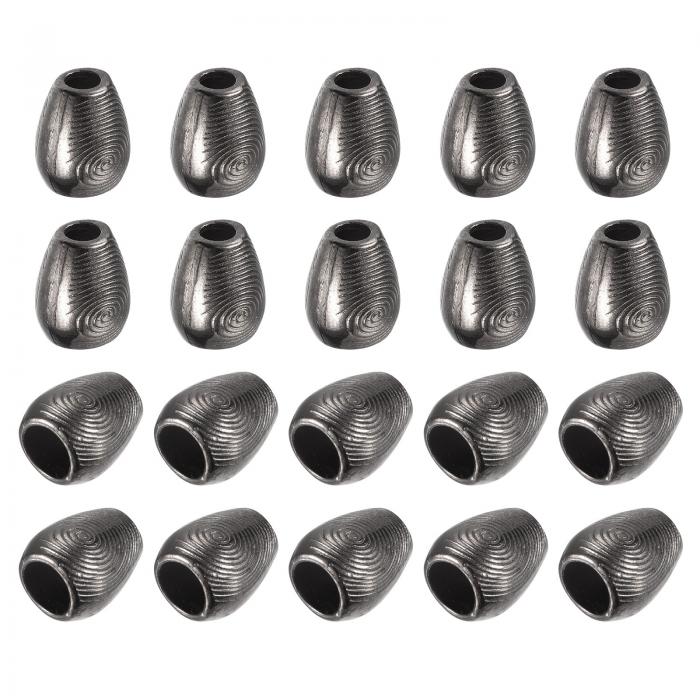 uxcell メタルベルストッパー コードエンドロック ロープファスナーエンドストッパー 3.5mm 円錐形 ドローストリングランヤード用 バックパックバック用...