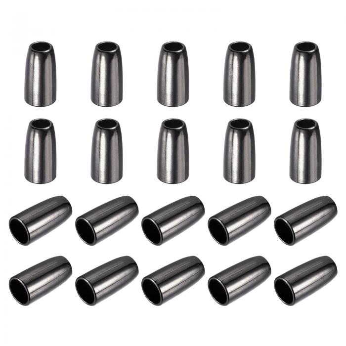 uxcell メタルベルストッパー コードエンドロック ロープファスナーエンドストッパー 3 mm 円錐形 ドローストリングランヤード用 バックパックバック用 ...