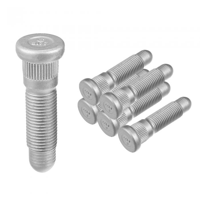 X AUTOHAUX ホイールスタッド 長い鋸歯状 多目的スタッド 11588810 Chevroletに対応 Silverado 3500 HDに対応 2007-2010 M14x1.5 シルバートーン 6個