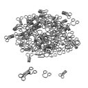 uxcell ソーイングフックとアイクロージャ ブラジャーフック 衣類ファスナー スカート ジャケット ズボン 縫製 DIY 工芸品用 ブラック 50個