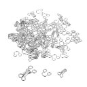 uxcell ソーイングフックとアイクロージャ 縫製 フックアイラッチ 衣類 ブラ スカート ズボンファスナー 裁縫 DIY 工芸品用 シルバー 86個