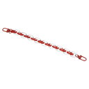 PATIKIL キーホルダー 腕輪 250mm 留め金付き アクリル ストラップリンククリップ パンツ用ベルトループ 財布用 ハンドバッグ用 魅力 レッド