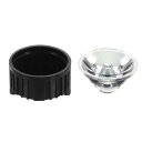 PATIKIL 20mm 10度 LEDレンズ スタンドホルダー付き 20セット LEDレンズ 懐中電灯DIYランプ用 ブラック