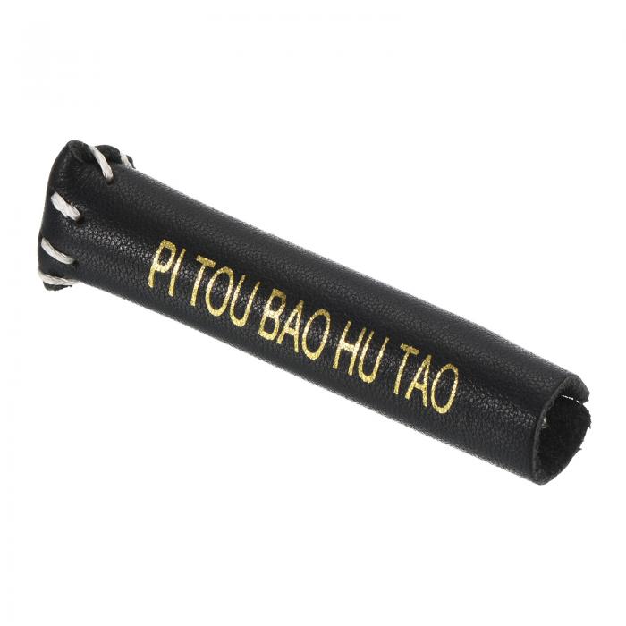 PATIKIL 18 mm プールキューチップカバー レザー ビリヤードスティックプロテクター スヌーカープールキューヘッドカバーツールアクセサリ ビリヤードスティック用 ブラック