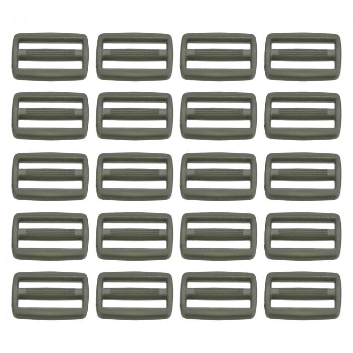 PATIKIL 25 mm トライグライドスライドバックル 50個 プラスチック ウェビングストラップファスナー バ..