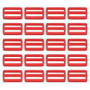 PATIKIL 16 mm トライグライドスライドバックル 100個 プラスチック ウェビングストラップファスナー バックパックバッグベルト用 ダークレッド