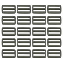 PATIKIL 16 mm トライグライドスライドバックル 100個 プラスチック ウェビングストラップファスナー バックパックバッグベルト用 ダークグリーン