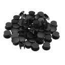 PATIKIL プラボタンチャーム 50個 10 x 8 mm直径 ボタン アクセサリー バックリストバンド チャーム DIYオーナメント用 ブラック