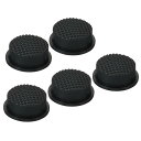 PATIKIL 15 mm LED懐中電灯スイッチキャップ 5個 シリコンソフトブーツカバー インナーコラム付き プッシュボタンスイッチ 電気トーチ 手持ち懐中電灯用 ブラック