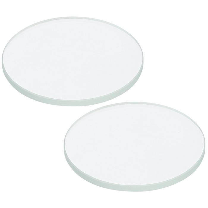 PATIKIL 27x1.6 mm直径 懐中電灯のガラスレンズ 2個 ポリッシュエッジガラスレンズ LED光源レンズ 手持..