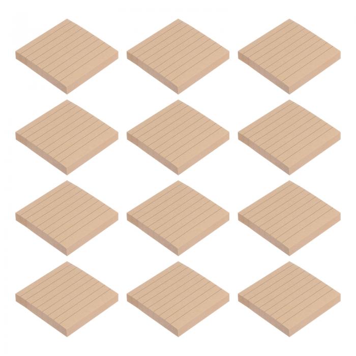 PATIKIL 76 x 76 mm 裏地付きポストイット 126パッド/個 自己粘着 メモ帳 960シート 粘着メモポスト ホーム オフィス ビジネス用 ブラウン