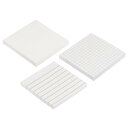 PATIKIL 76 x 76mm 付箋 3個 空白 罫線グリッド 粘着メモパッド 80枚各パッド メモ投稿 ホーム オフィス ビジネス用 ホワイト(3)