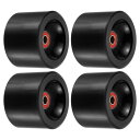 PATIKIL 70mm 78A ロングボードの車輪 A BEC-9ベアリング付き レッド 4個入り 柔らかい巡洋艦の車輪 ストリートホイール スケートボード用...