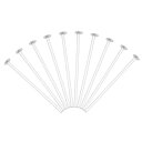 PATIKIL ペンダントピン シャンデリアコネクタクランプピン 300個入り 3 mm OD x 30mm L形 シャンデリア 交換 プリズム アルミニウムピ...
