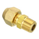 PATIKIL G3/8 x 9.52mm パイプチューブ用品 ブラス製 フレアチューブ用品 パイプホース用品 配管ホースコネクター用