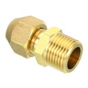 PATIKIL G1/2 x 9.52mm パイプチューブ用品 ブラス製 フレアチューブ用品 パイプホース用品 配管ホースコネクター用