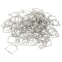 PATIKIL シャンデリアコネクタクリップ 100個入り 20mm L x 14mm シャンデリア ステンレスロック 交換 DIY 水晶玉 プリズム部材 締結 シルバー