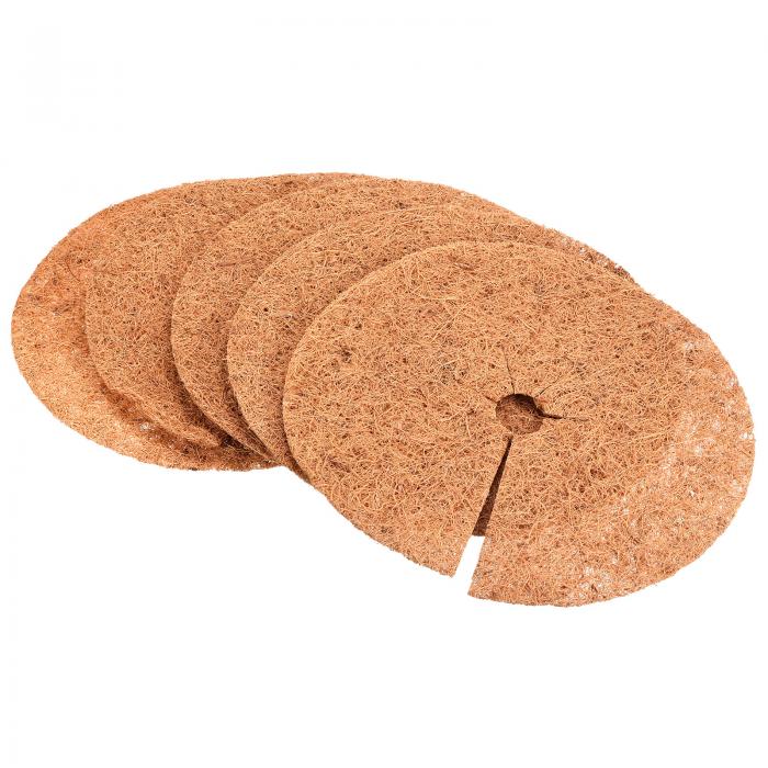 PATIKIL ココナッツ繊維マルチリングマット 300 mm 5個 コココイアツリープロテクター 根土カバー 屋内屋外鉢植え用