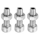 PATIKIL M8x25mm 六角穴付きネジ 3セット 円筒形 中空ボルトナットキット ランプねじ 切りねじ スルーホールファスナー 304ステンレス鋼