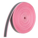 PATIKIL 反射テープストリップ 15mm x 22ヤード 高い視認性の反射テープ 縫い付け用 DIY警告安全生地ウェビング 衣類 レインコート用 ピンク