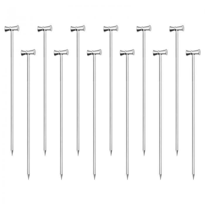 uxcell カクテルピック ステンレス鋼 104 mm 金属 カクテルつまようじ マティーニピック 長い 再利用可能 カクテル串 ドリンク 前菜 フルーツ用 12個