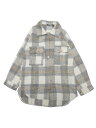 Allegra K コート ジャケット チェック柄 格子 襟付き ウール 2ポケット ボタンフロント クロージャー レディース グレー 2XL