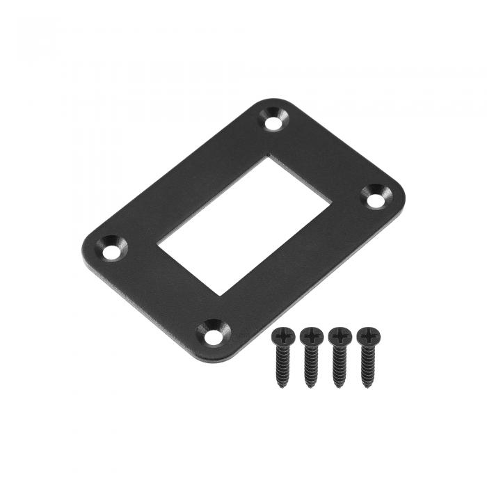 uxcell ユニバーサル 1 ウェイロッカースイッチパネルハウジングホルダー カーロッカースイッチアルミパネル アルミブラック 1 セット