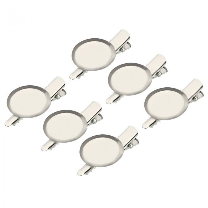 uxcell ブローチクラスプクリップピン ディスクベース 35 mm ブランク丸型トレー ID バッジ ネームカード タグ DIYクラフト用 シルバートーン ...