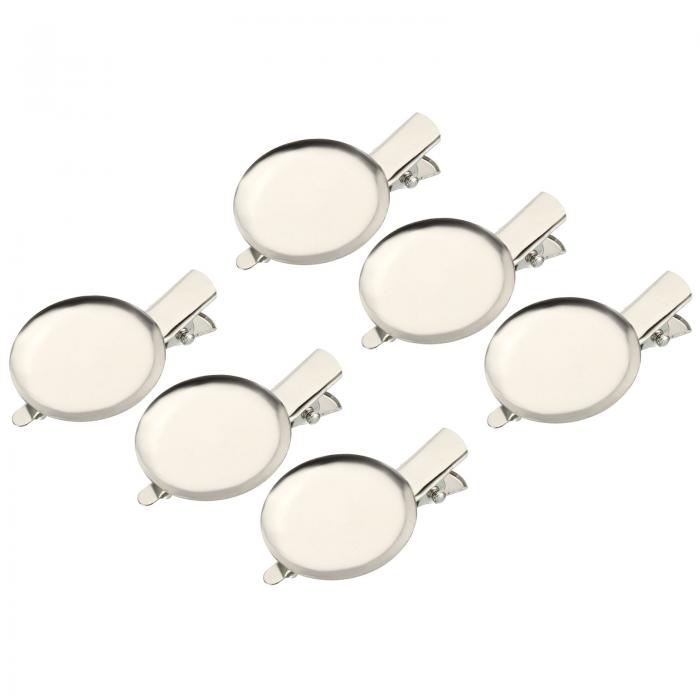 uxcell ブローチクラスプクリップピン ディスクベース 45 mm ブランク丸型トレー ID バッジ ネームカード タグ DIYクラフト用 シルバートーン ...