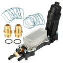X AUTOHAUX 車 エンジンオイルクーラーハウジング ガスケットセンサーアセンブリ付き Chr yslerに対応 200 3.6L V6 エンジン 201...