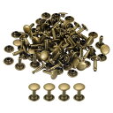 uxcell レザーリベット 9 mm ダブルキャップリベット 12 mm高さ メタルスタッドリベット レザークラフト修理 DIY 財布 ベルト バッグ 靴用 ...