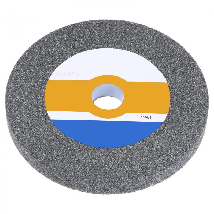 uxcell ベンチ研削ホイール 203 mm 46グリット 20 mm厚さ 32 mm アーバー酸化アルミニウム砥石 研削および切断グラインダーホイール 自動車 船舶 機械用 グレー