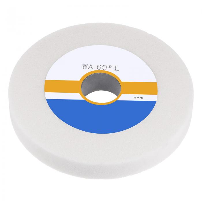 uxcell ベンチ研削ホイール 152 mm 60グリット 20 mm厚さ 32 mm アーバーホワイト酸化アルミニウム砥石..