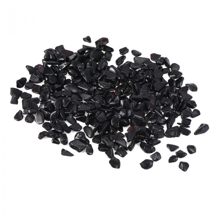 uxcell タンブルチップスストーン 400g/0.88lb 7-9 mm 自然 砕い結晶 石英 不規則 研磨石 グラベル装飾..