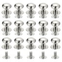 uxcell スタッドリベットネジバック ボールヘッド 10 mm 丸頭 ボタンニップルリベット DIY レザー 工芸品 ハンドバッグ ベルト用 シルバートーン 15個