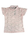 Allegra K ブラウス シースルー 総レース 立て襟 半袖 シャツ オフィス トップス 着痩せ エレガント ゴージャス レディース ピンク色 M