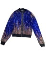 Allegra K ボンバージャケット スパンコールジャケット コート イベント衣装 パーティー ハロウィン衣装 レディース ブルー M(4)