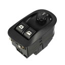 uxcell パワーミラー制御スイッチ Peugeotに対応 206に対応 2000-2009 耐久性 プラスチック ブラック ドア電動格納ミラー制御