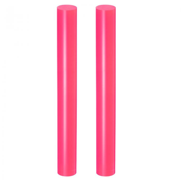 uxcell アクリル粘土ローラー 22.86 cm x 2.5 cm ソリッド ノンスティック プラスチック 丸チューブローラー ポリマークレイロッド フォンダン麺棒 整形 彫刻 モデリング DIY工芸品用 ローズレッド 2個