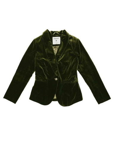 Allegra K ベルベット ブレザー コート ショール襟 ボタン留め オフィス 事務服 無地 レディース オリーブグリーン M Allegra K ベルベット ブレザー コート ショール襟 ボタン留め オフィス 事務服 無地 レディース オリーブグリーン M