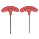 uxcell トルクスドライバー T8 S2鋼 Tハンドル スターキーレンチ CNC旋盤ツールホルダー用 2個