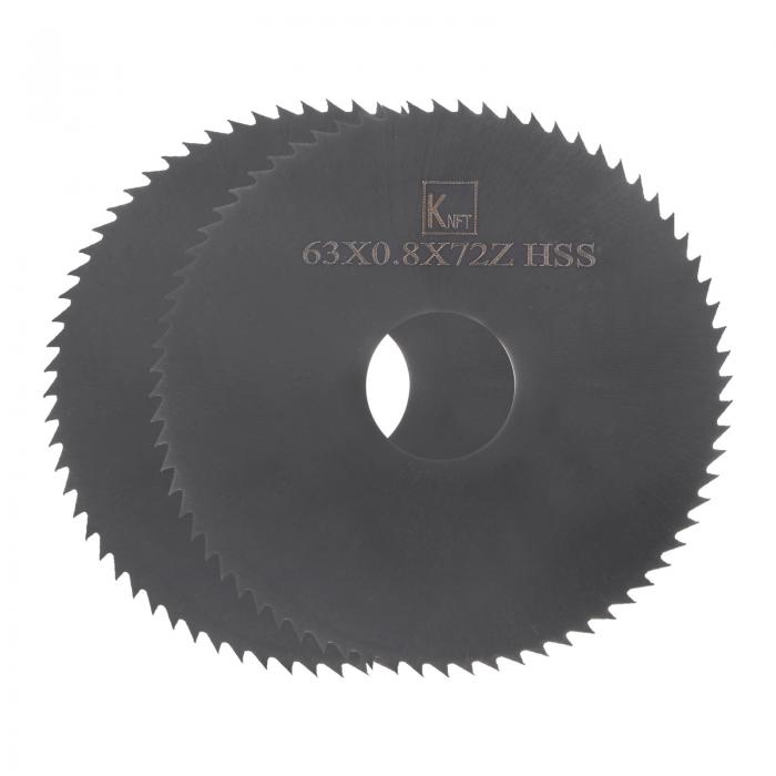 uxcell ソーブレード のこぎりブレード のこぎり替刃 窒化物コーティング 高速鋼HSS ミリングカッター メタルアルミプラスチック木材用 72歯 63 mm x 16mm x 0.8mm 2個入り