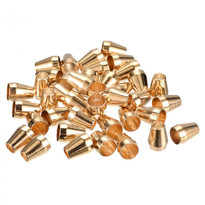 uxcell メタルベルストッパー コードエンドロック ロープファスナーエンドストッパー 合金 円錐形 ベルコードロープロック ストラップ用 バックパックバッグ...