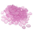 uxcell 光る石 輝く小石 蓄光石 植木鉢用水槽用 装飾用 園芸DIY 8-11mm パープル 300個入り