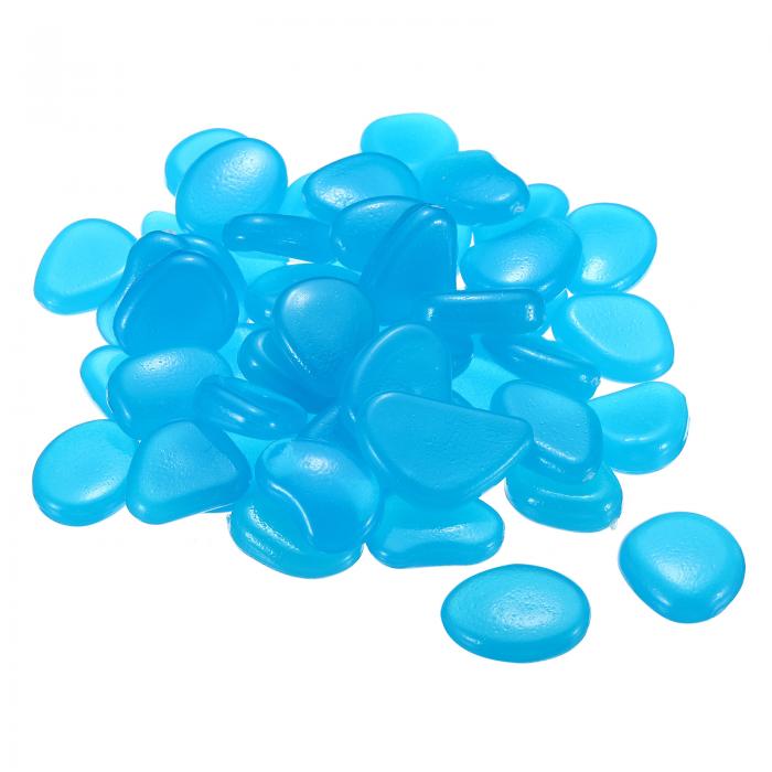 uxcell グローロック ミニ発光石 20-30mm 夜光 玉石 装飾 暗闇 飾る 小石の飾り 発光石 装飾 DIY 装飾 ダークブルー ガーデン 鉢植え 魚タンク 200個入り