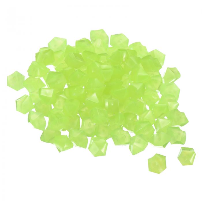 uxcell グローロック ミニ発光石 10-15mm 夜光 玉石 装飾 暗闇 飾る 小石の飾り 発光石 装飾 DIY 装飾 イエロー ガーデン 鉢植え 魚タンク 100個入り