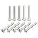 uxcell 304ステンレス鋼 小ねじ 10個 M4x30mm スロット付きドライブ バインドヘッドねじボルト(4)